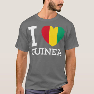 T-shirt I Love GUINÉE Flag Heart special T for Guinée Lov