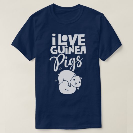 T-shirt I Love Guinée Pigs Animal Cute (Design devant)