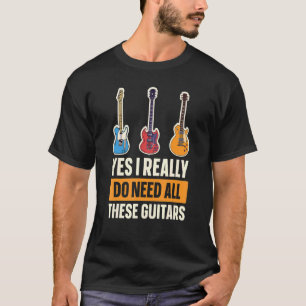T-shirt I Love Guitar Strings Electric Instrument Bassist