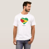 T-shirt I Love Guyana (Devant entier)