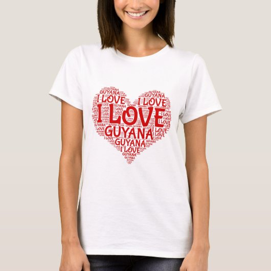 T-shirt I Love Guyana Souvenir (Devant)