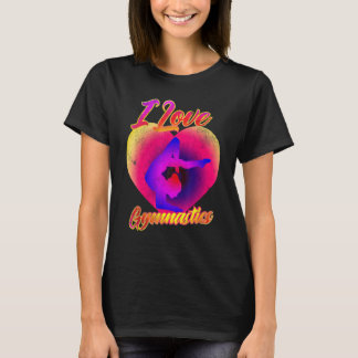T-shirt I Love Gymnastique Gymnastique Gymnaste Tumbling T