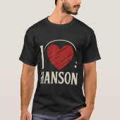 T-shirt I Love Hanson Comté I Heart Hanson (Devant)