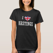 T-shirt I Love Hastings England Union Jack Flag Heart Engl (Devant)