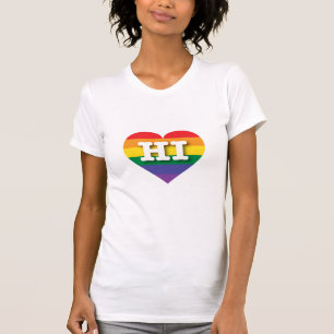 T-shirt I Love Hawaii Rainbow Heart