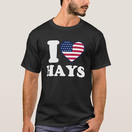 T-shirt I love Hays I heart Hays (Devant)