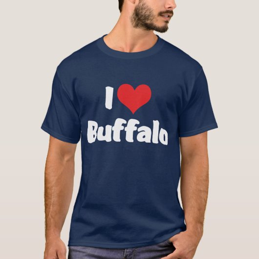 T-shirt I Love Heart Buffalo (Devant)