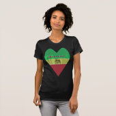 T-shirt I Love Heart Ethiopie : Drapeau Art Motif (Devant entier)