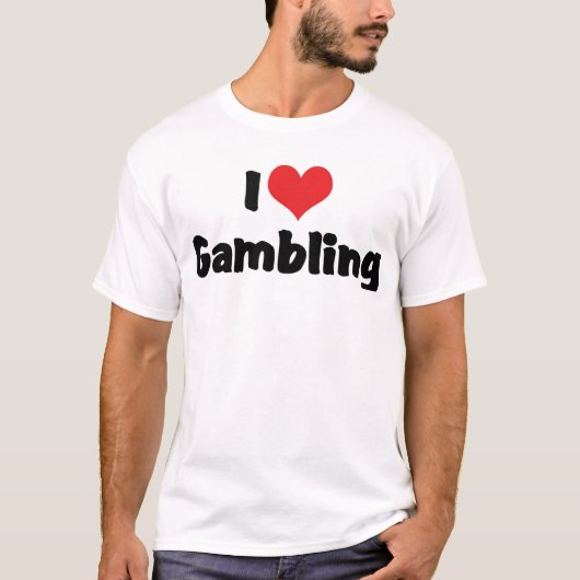T-shirt I Love Heart Gambling - Las Vegas Casino Lover (Devant)