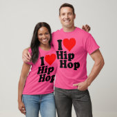 T-shirt I Love Heart Hip hop Rap (Unisexe)