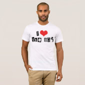 T-shirt I Love Heart Les années 80 (Devant entier)