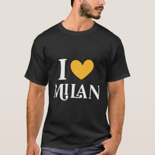 T-shirt I Love Heart Milan Italie