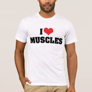 T-shirt I Love Heart Muscles - Muscle Building Bodybuilder
