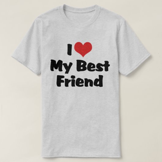 T-shirt I Love Heart My Best Friend - BFF (Design devant)