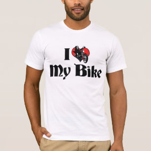 T-shirt I Love Heart My Bike - Vélo Motorcycle Lover