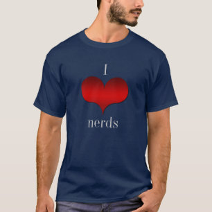 T-shirt I Love (Heart) Nerds Dark Men's Tee