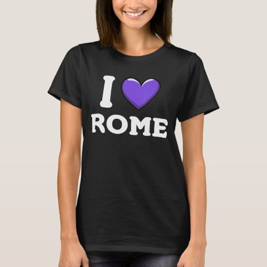T-shirt I Love Heart Rome Italie (Devant)