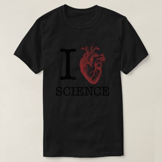 T-shirt I Love Heart Science - Biologie Anatomie Illustrat (Design devant)