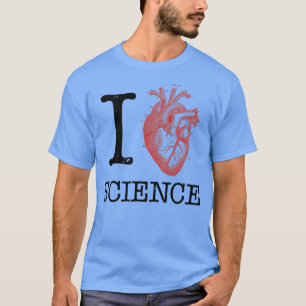 T-shirt I Love Heart Science Biologie Anatomie Illustratio