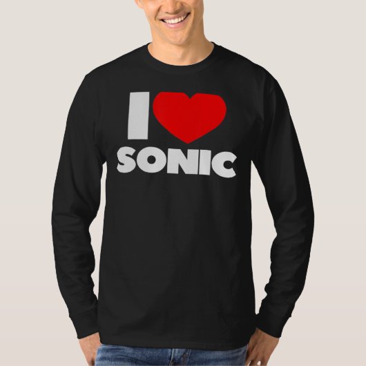 T-shirt I Love Heart Sonic (Devant)