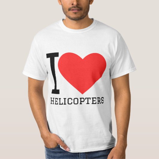 T-shirt I love helicopters  (Devant)