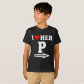 T-shirt I Love Her Ity Funny Valentine's Day Couple Matchi (Devant entier)