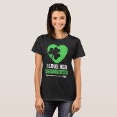 T-shirt I Love Her Shamrocks St Patrick's Day Matching Cou (Devant entier)