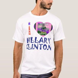 T-shirt I Love Hillary Clinton pour le président américain