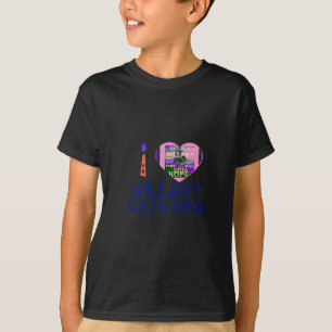 T-shirt I Love Hillary Clinton pour le président américain