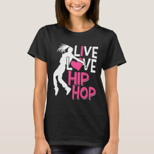 T-shirt I Love Hip hop Dance - Coeur Rose et Hip hop Danc