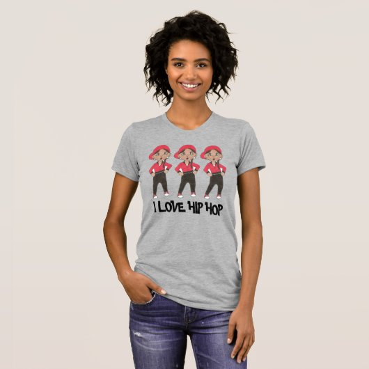 T-shirt I Love Hip hop Jazz Dance Enseignant Considérant C (Devant entier)