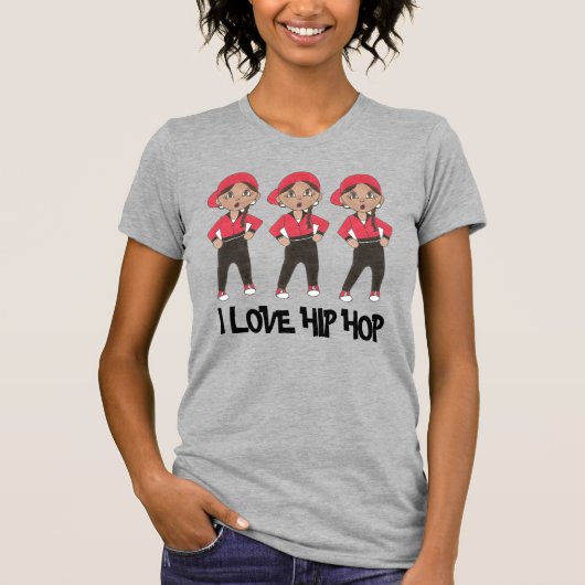 T-shirt I Love Hip hop Jazz Dance Enseignant Considérant C (Devant)