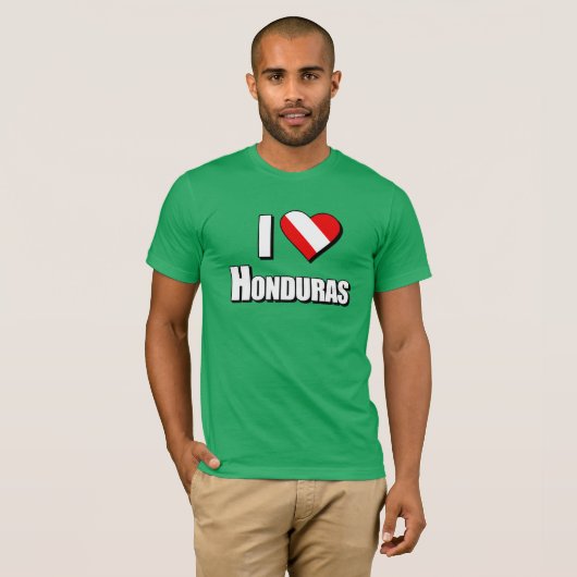 T-shirt I Love Honduras Diving (Devant entier)