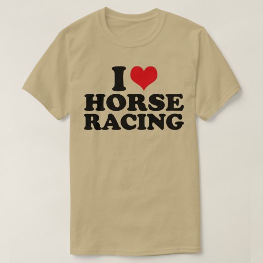 T-shirt I Love Horse Racing (Design devant)