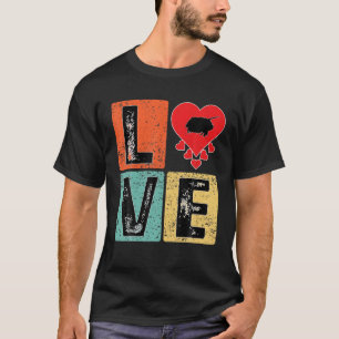 T-shirt I Love Horseshoe Crab Amoureux des animaux Saint V