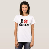 T-shirt I Love Hotel Girls (Devant entier)