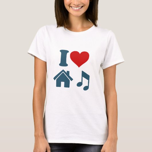 T-shirt I Love House Music (Devant)
