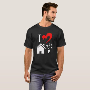 T-shirt I Love House Music coeur Valentines jour