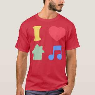 T-shirt I Love House Music - Edm Dj 1284