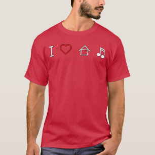 T-shirt I Love House Music famille