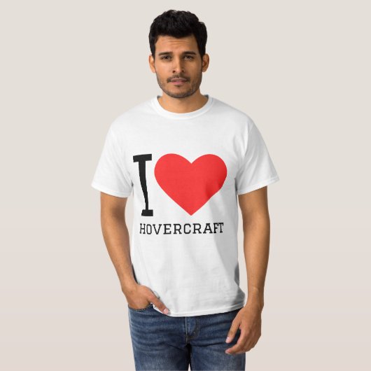 T-shirt I love hovercraft  (Devant entier)