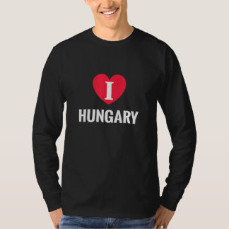 T-shirt I Love Hungary Patriotic Home Country Travel