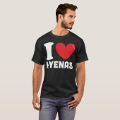 T-shirt I Love Hyenas (Devant entier)