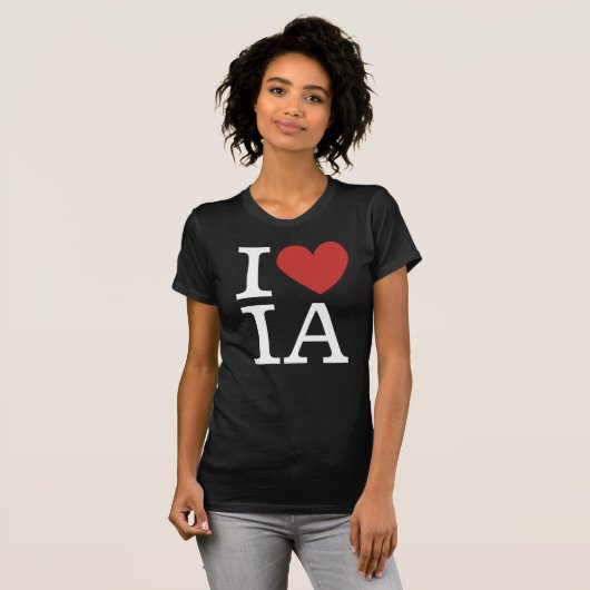 T-shirt I ❤️ Love IA - Service de vérification interne (Devant entier)