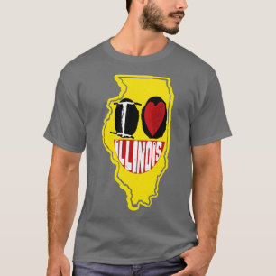 T-shirt I Love Illinois Smirk Happy Face