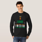 T-shirt I Love India Indian India Flag (Devant entier)