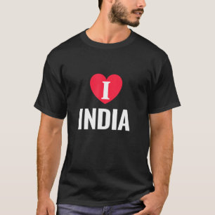 T-shirt I Love India Patriotic Home Pays Voyage