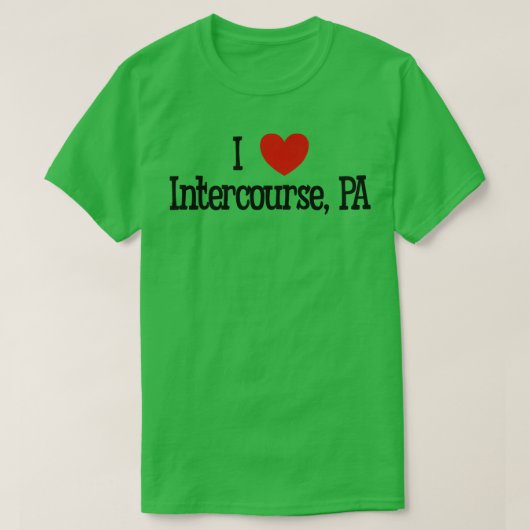 T-shirt I Love Intercourse PA (Design devant)
