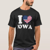 T-shirt I love Iowa I heart Iowa (Devant)