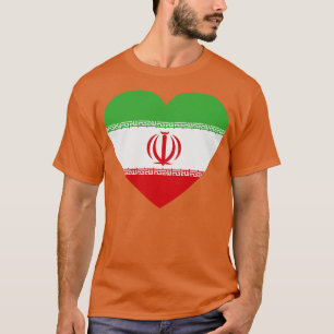 T-shirt I Love Iran HeartFormé Drapeau Iranien